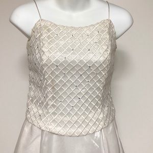 Poly white chiffon dress